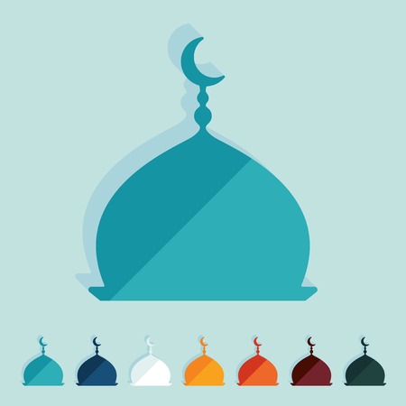 Flat design: mosqueのイラスト素材