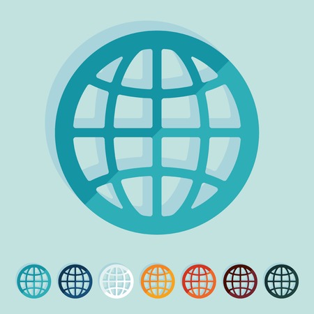 Flat design: globeのイラスト素材