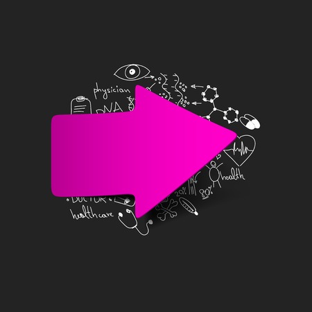 Drawing medical formulas: arrowのイラスト素材