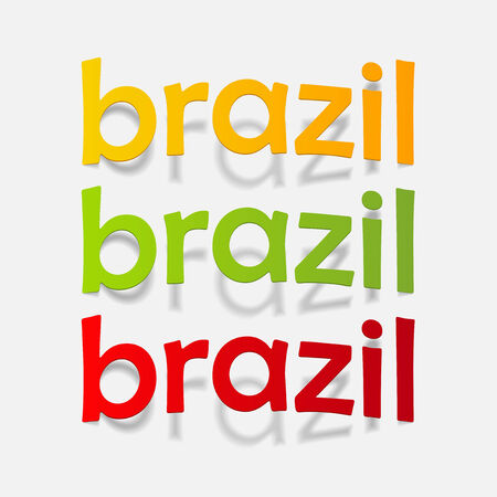 realistic design element: brazilのイラスト素材