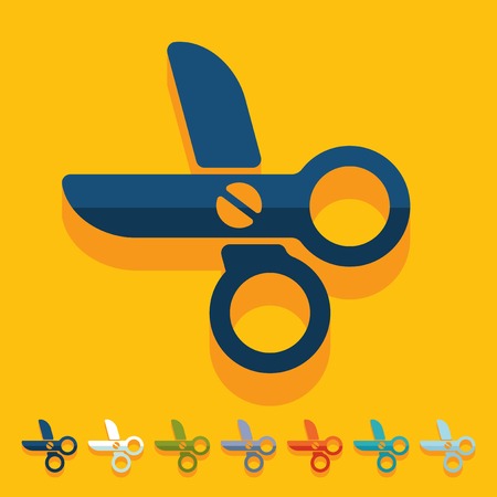 Flat design: scissorsのイラスト素材