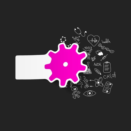 Drawing medical formulas: cogwheelのイラスト素材