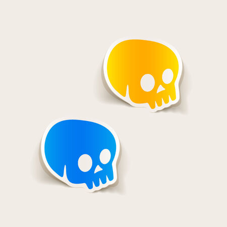 realistic design element: skullのイラスト素材