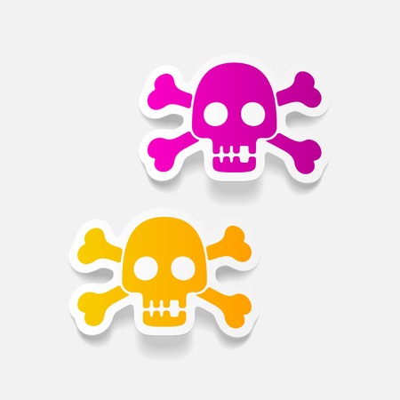 realistic design element: skullのイラスト素材