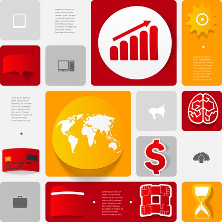 business geometric infographicのイラスト素材