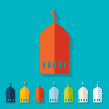 Flat design: mosqueのイラスト素材