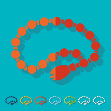 Flat design: rosaryのイラスト素材