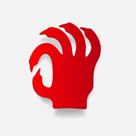 realistic design element: handのイラスト素材