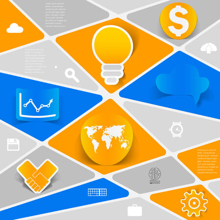 business geometric infographicのイラスト素材
