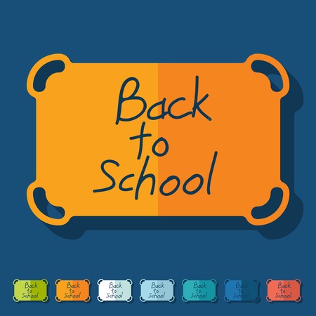 Flat design: schoolのイラスト素材