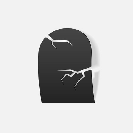 realistic design element: tombstoneのイラスト素材