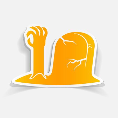 realistic design element: tombstoneのイラスト素材