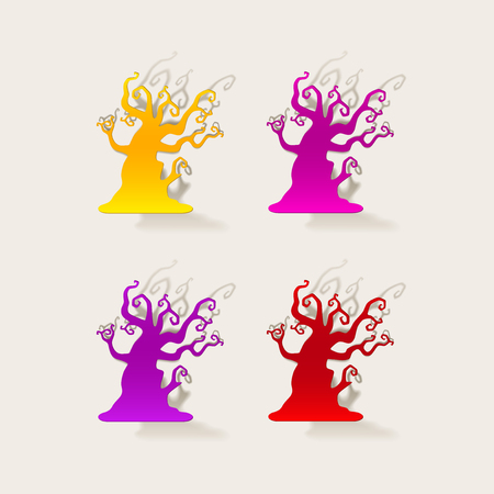 realistic design element: treeのイラスト素材