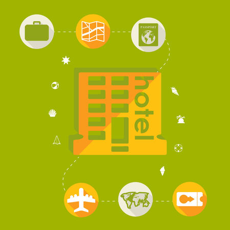 Set of summer tourism iconsのイラスト素材