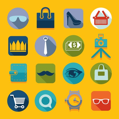 Set of fashion iconsのイラスト素材