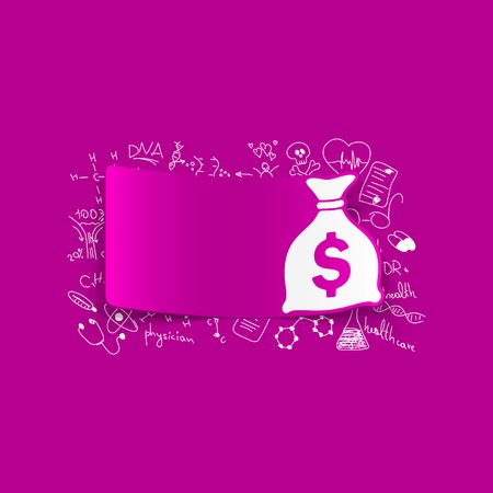 Drawing medical formulas: sackのイラスト素材