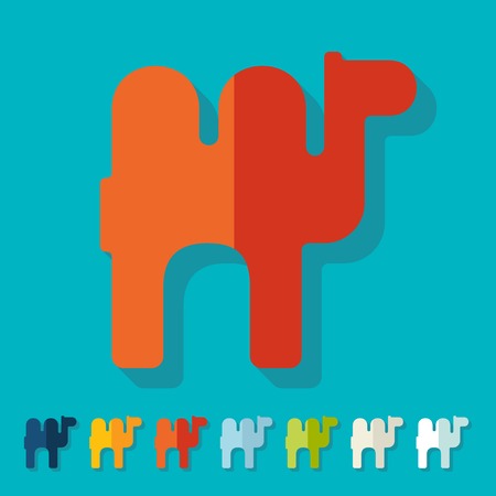 Flat design: camelのイラスト素材