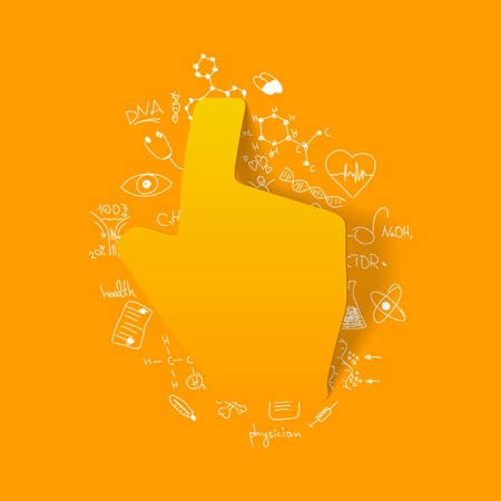 Drawing medical formulas: handのイラスト素材