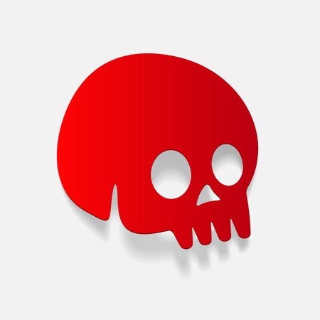 realistic design element: skullのイラスト素材
