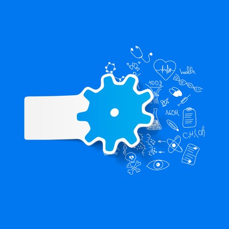 Drawing medical formulas: cogwheelのイラスト素材