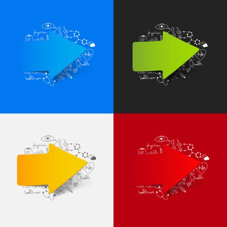 Drawing medical formulas: arrowのイラスト素材