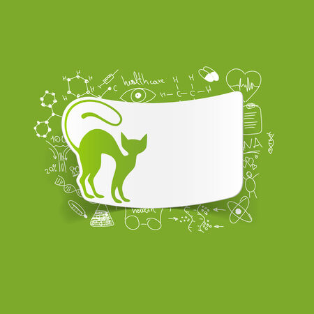 Drawing medical formulas: catのイラスト素材