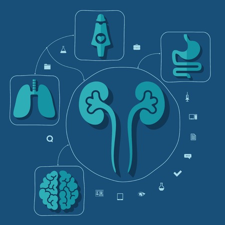 Medical flat infographicのイラスト素材
