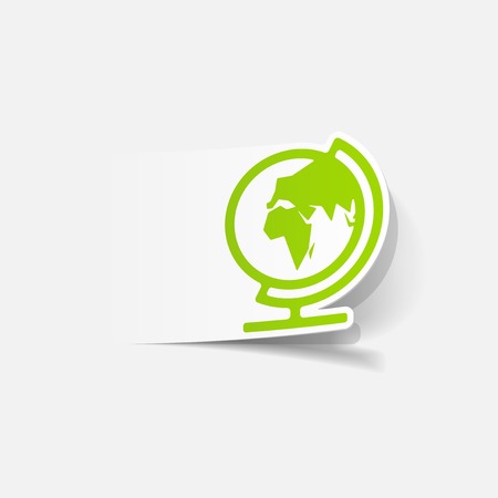 realistic design element: globeのイラスト素材