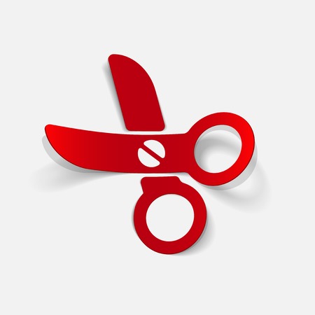 realistic design element: scissorsのイラスト素材