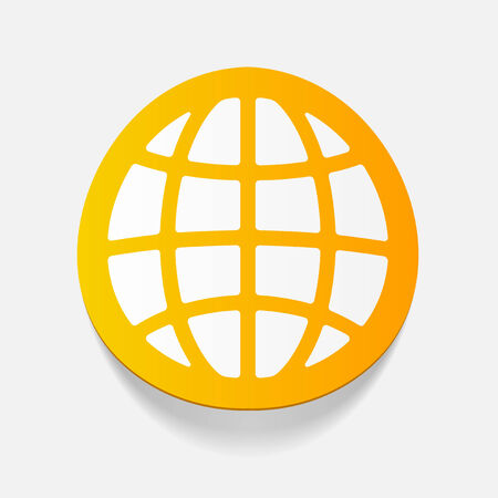 realistic design element: globeのイラスト素材