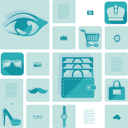 Fashion flat infographicのイラスト素材