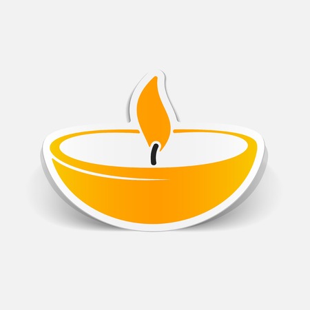 realistic design element: lampのイラスト素材