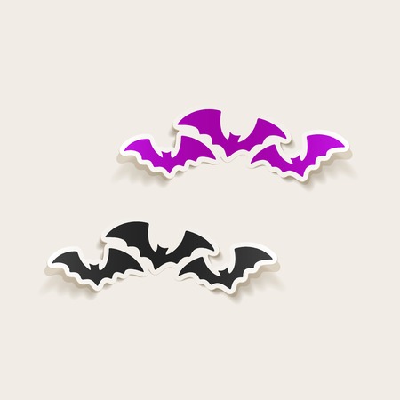 realistic design element: batのイラスト素材