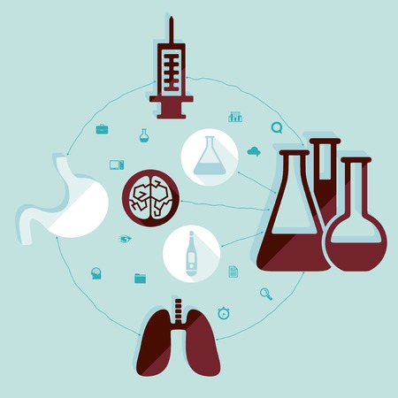 Medical flat infographicのイラスト素材