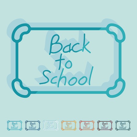 Flat design: schoolのイラスト素材