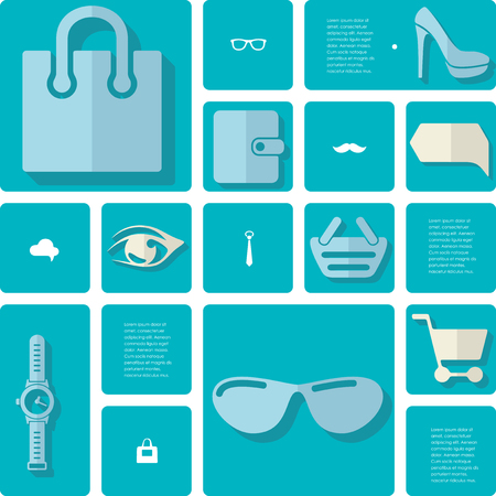 Fashion flat infographicのイラスト素材