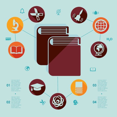 Education flat infographicのイラスト素材