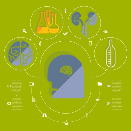 Medical flat infographicのイラスト素材
