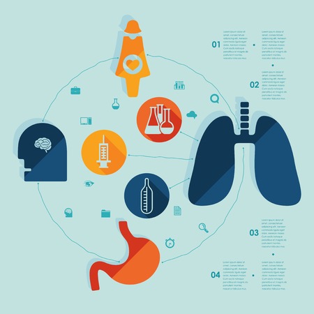 Medical flat infographicのイラスト素材