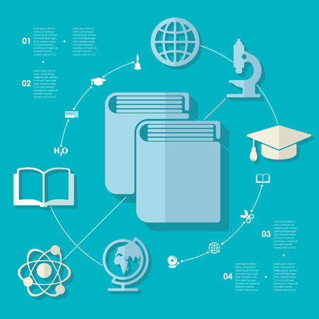 Education flat infographicのイラスト素材