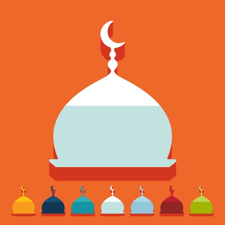 Flat design: mosqueのイラスト素材