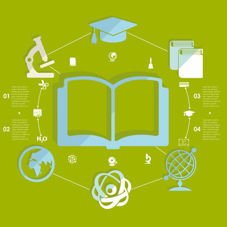 Education flat infographicのイラスト素材