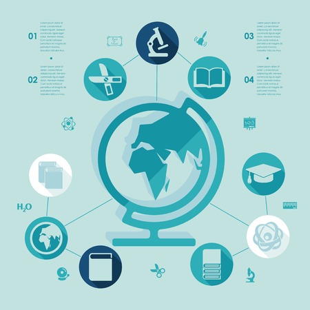 Education flat infographicのイラスト素材