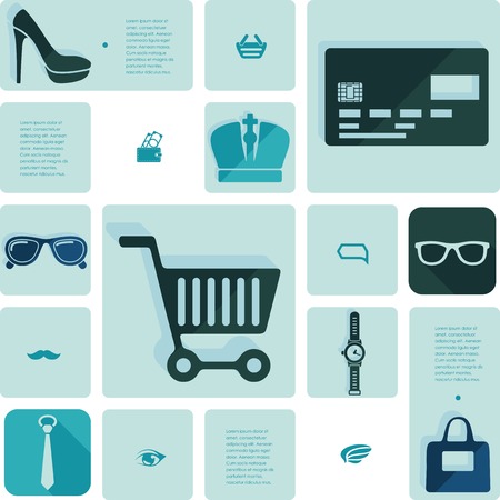 Fashion flat infographicのイラスト素材