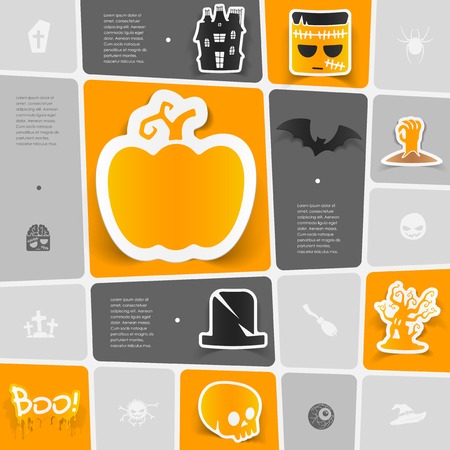 Halloween flat infographicのイラスト素材
