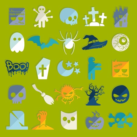 Set of halloween iconsのイラスト素材