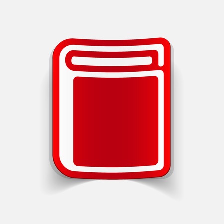 realistic design element: bookのイラスト素材