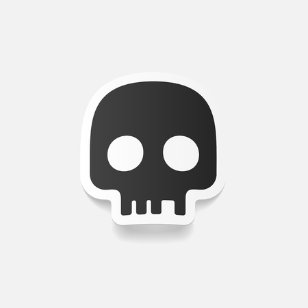 realistic design element: skullのイラスト素材