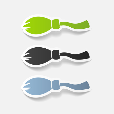 realistic design element: broomのイラスト素材