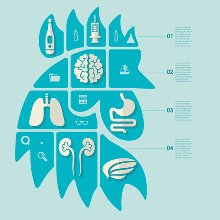 Set of veterinary flat iconsのイラスト素材